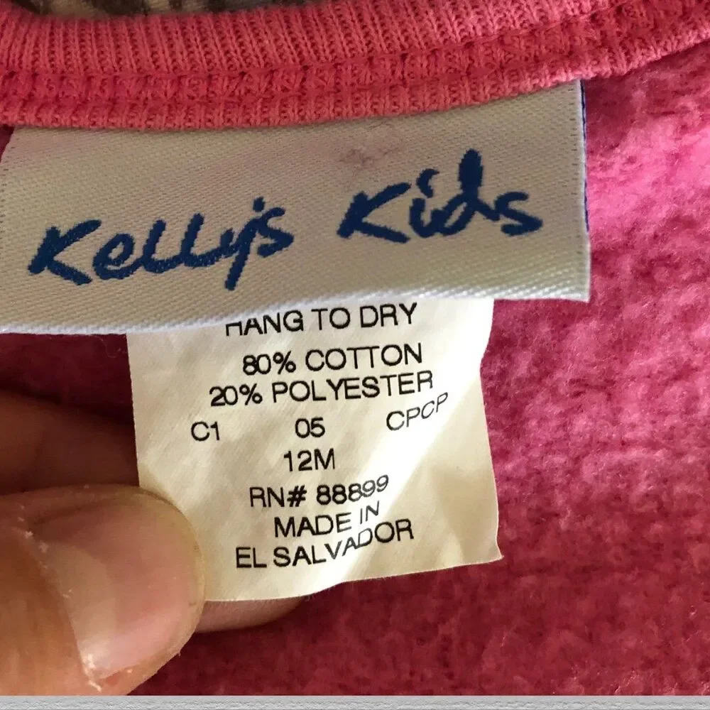 Kelly’s Kids 12m Pink Poncho Scotty Dog Pearl